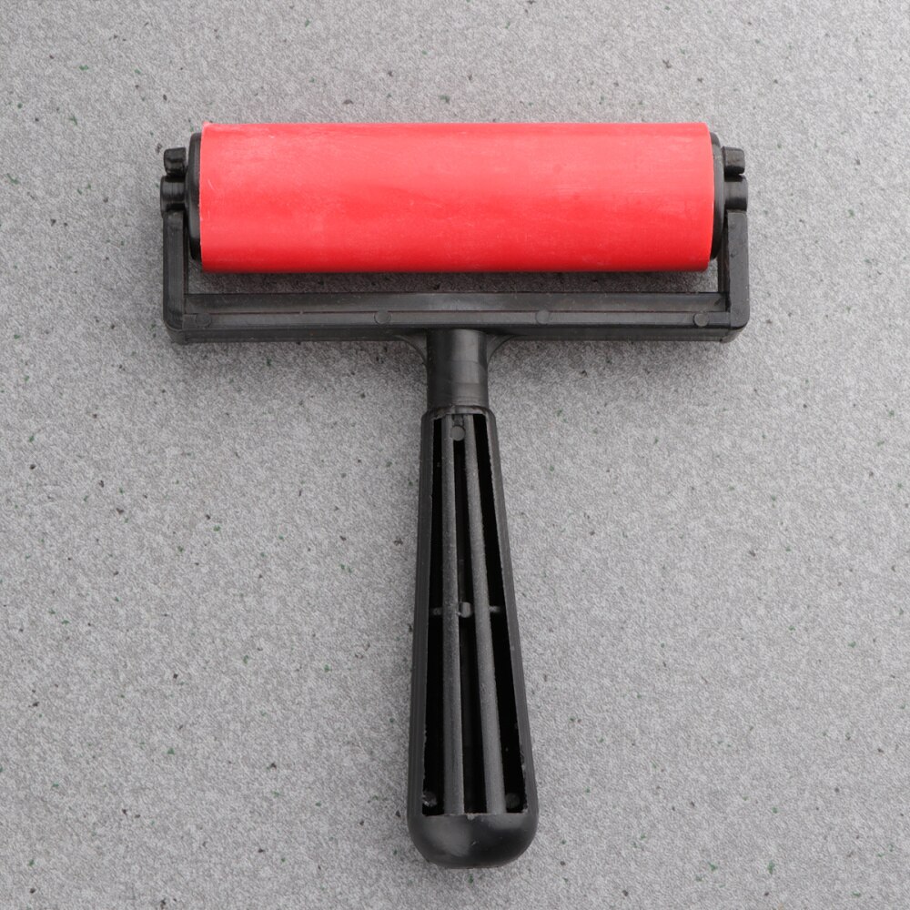 10Cm Printmaking Rubber Roller Brayer Ambachtelijke Projecten Inkt En Stempelen Gereedschap (Rood)
