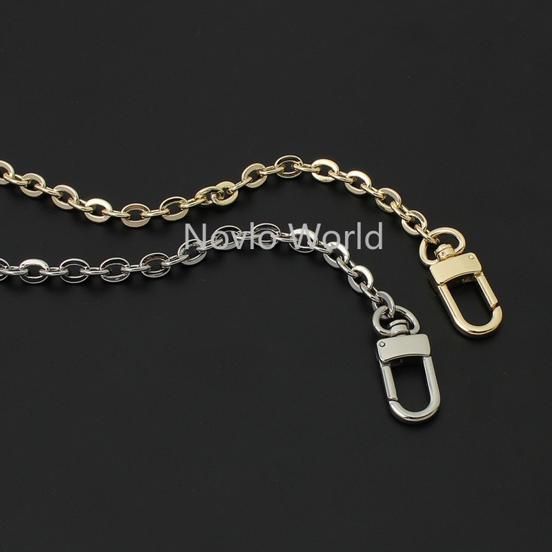 1-5-20pcs 2 kolory 60 100 120 130cm długość miedzi materiał łańcuchy z haczyki na zatrzaski do torebki torba na łańcuszku akcesoria