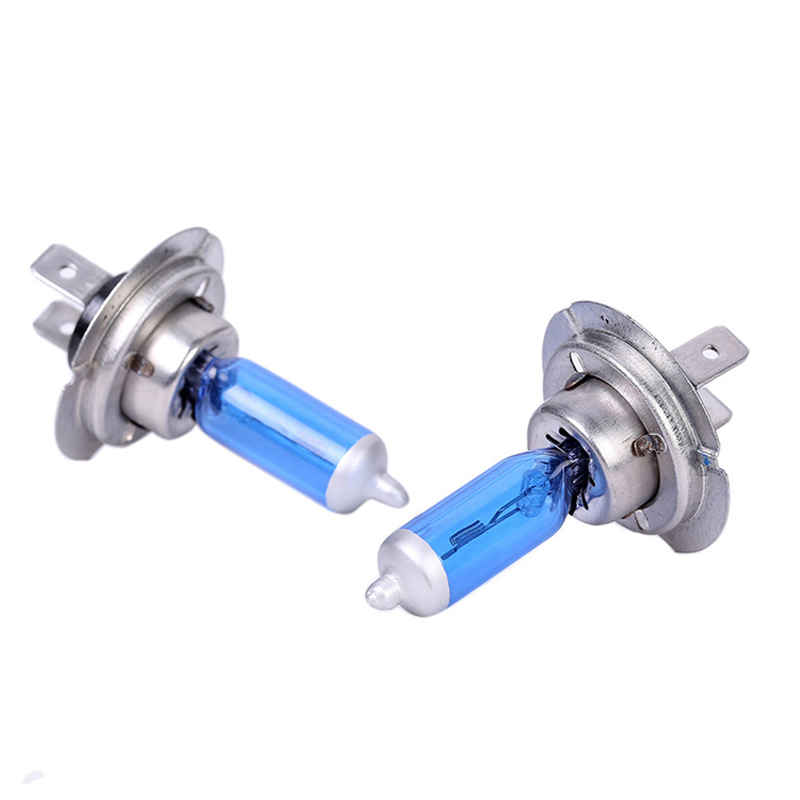 2 stk. super-led-pærer hvide 12v h1 h4 h7 forlygtesæt 100w 6000k bilpærer xenon-lampe superklar halogen-bilforlygte