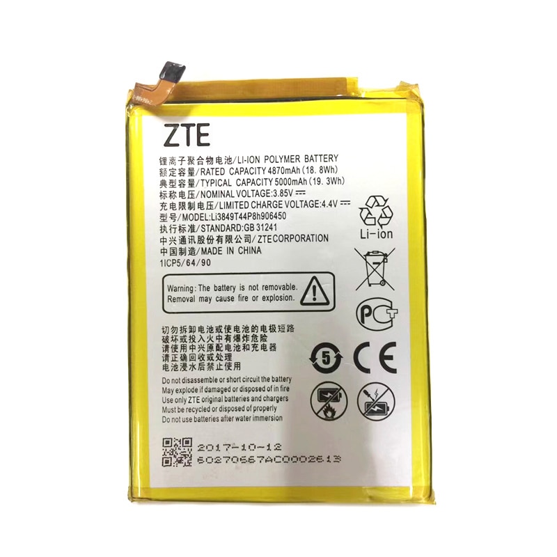 100% Original Li3849T44P8h906450 5000mAh Battery For ZTE Blade A6 A6020 / A6 Lite A0622 Phone Battery+Home