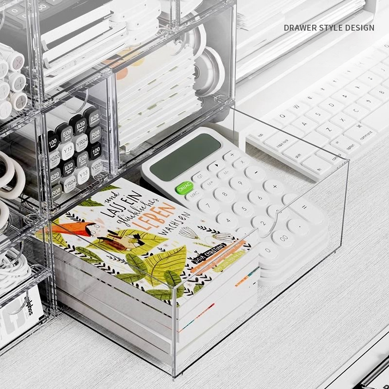 Schreibtisch-Organizer, Schubladentyp, Acryl-Kasten, Schreibwaren-Organizer, Kosmetik-Organizer für machen-hoch-Aufbewahrung, Schreibwaren-Zubehör