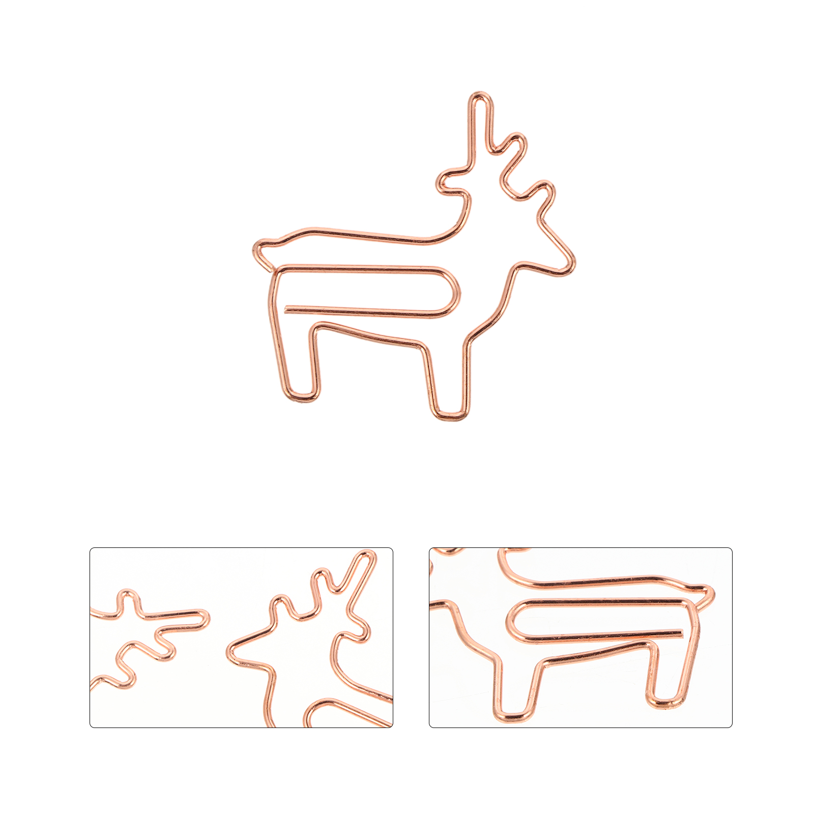 25pcs Golden Animal Shaped Paper Clips Office Student Clips