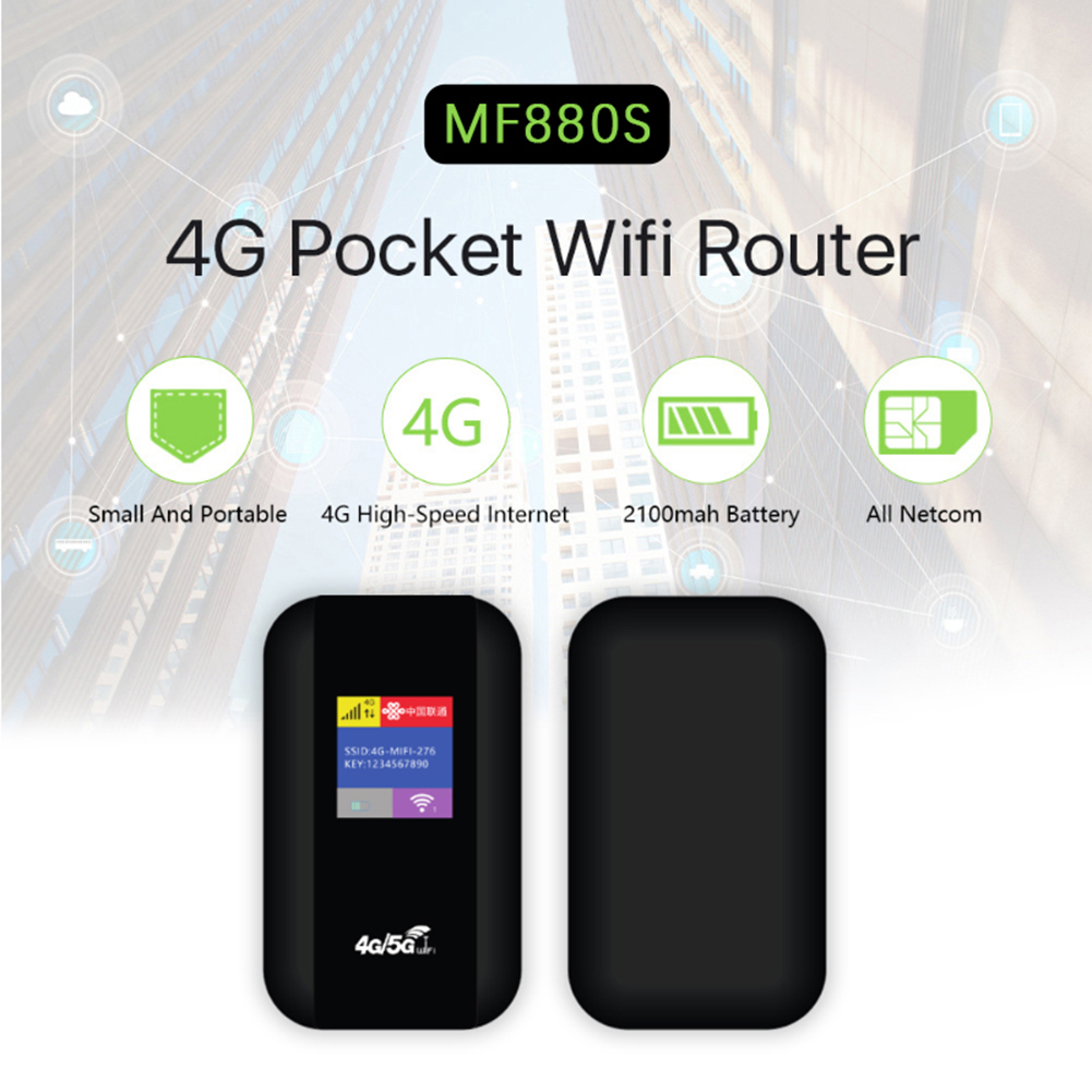 Przenośny kieszonkowy 4G Router wi-fi 150Mbps Router wi-fi Modem 2100mAh MiFi z gniazdo karty Sim szerokim zasięgiem do podróży na zewnątrz