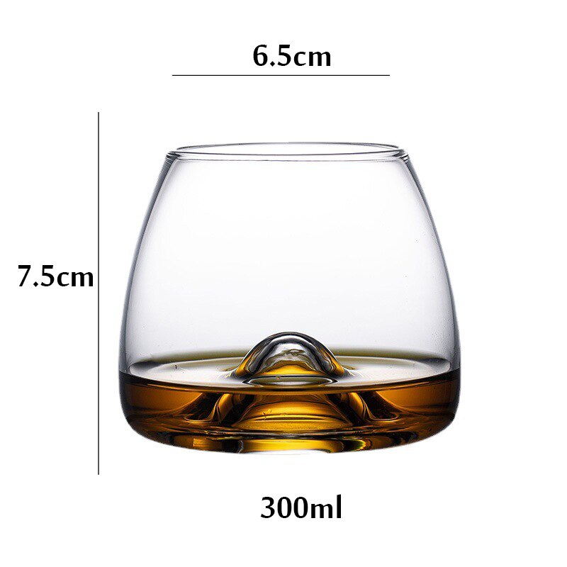 2Pcs Whiskey Glasses Scotch Glasses Whiskey Glasses Perfect for Scotch Lovers Glassware for Bourbon Rum Luxury Drinkware: Round