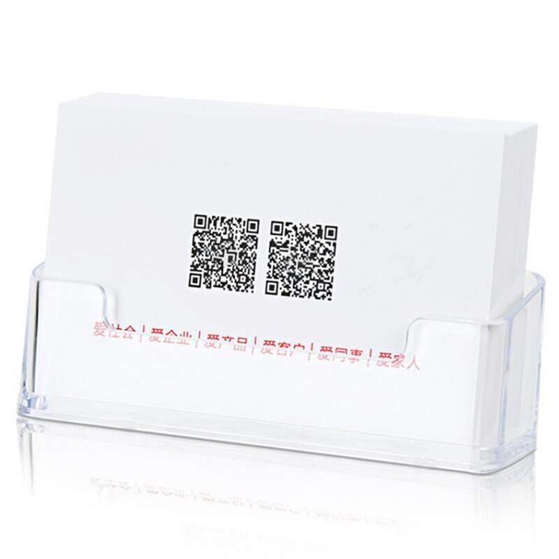 1 Pcs Clear Desk Plank Opbergbox Display Stand Acryl Plastic Transparante Desktop Visitekaarthouder 10*5*5.7Cm