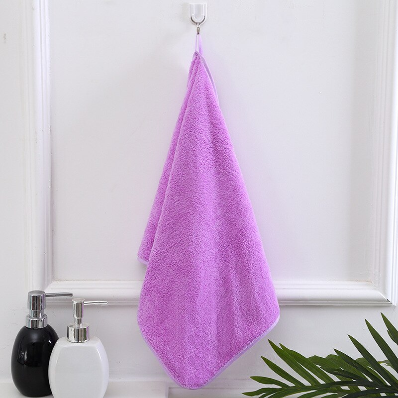 Microfibra seca rápida coraline toalha rosto afiação toalha absorvente mais grosso limpar cozinha de mesa para crianças adultos: purple