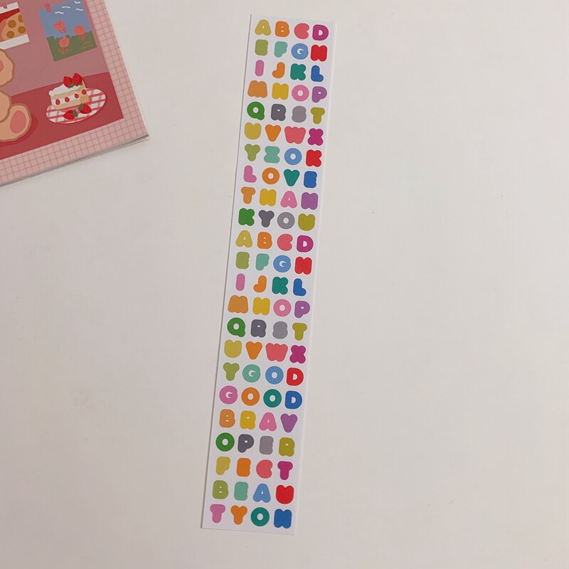 Pegatinas de cinta coloridas y creativas, bricolaje, álbum de recortes, diario, feliz plan, para teléfono móvil, pegatinas decorativas: F 1sheet 1bag