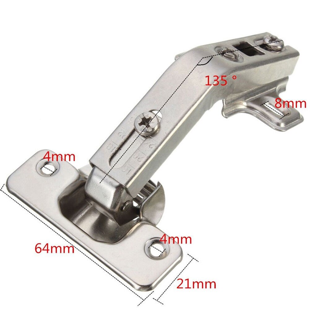 Bisagra de esquina para puerta de armario, utensilio plegable de 135 grados para cocina, baño, 2 agujeros,