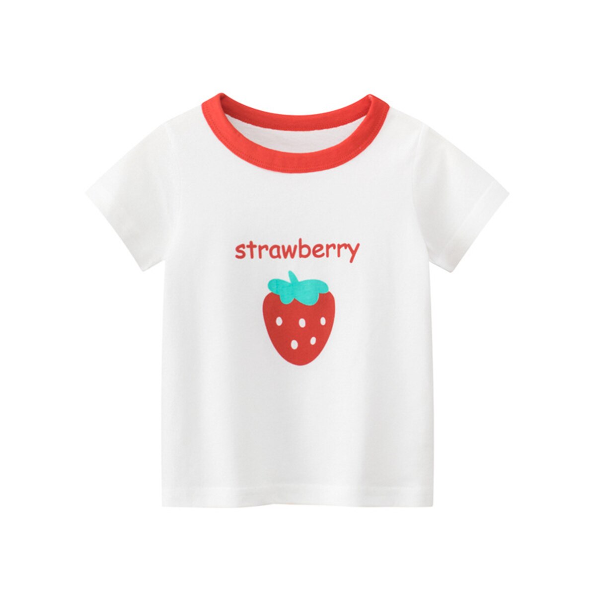 Bebê da criança meninas manga curta camiseta crianças algodão casual verão camisetas