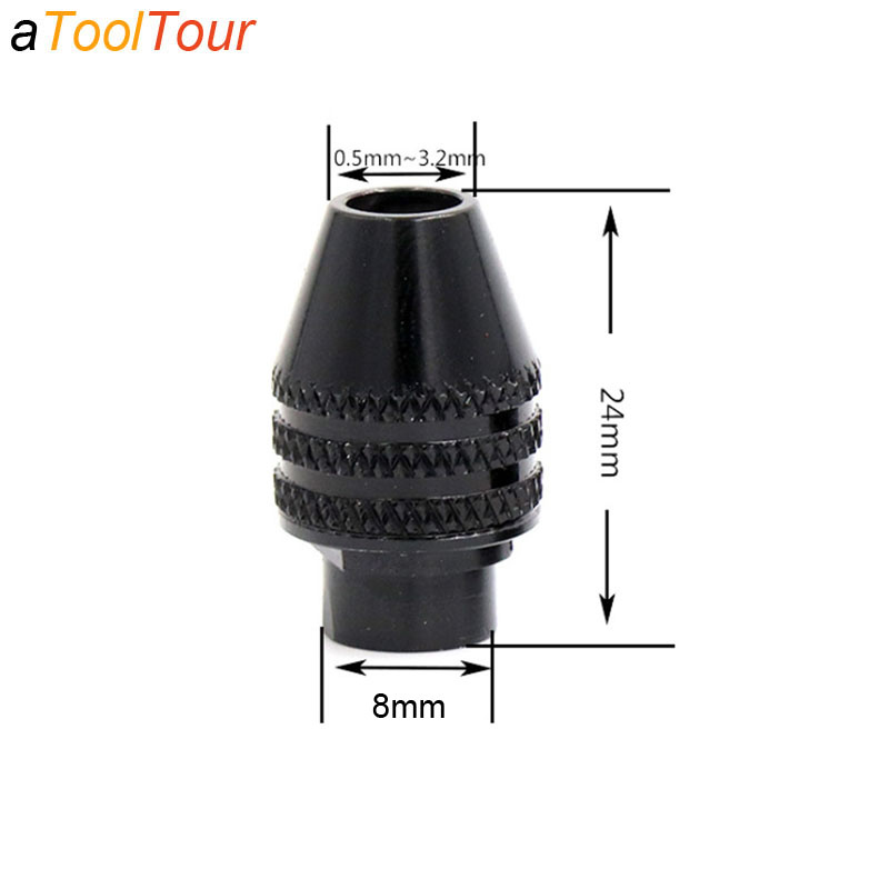 Portabrocas múltiple sin llave para taladro Dremel, herramientas rotativas, adaptador de brocas, convertidor Universal, Mini portabrocas, 0,5-3,2mm, M7 M8: Chuck M8 Long