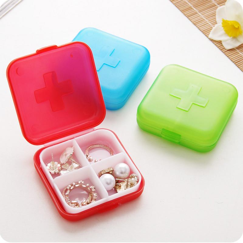 4 Slot Pill Box Medicine Tablet Dispenser Storage Case Portable Travel Empty Medicine Organiser Containers TSLM2