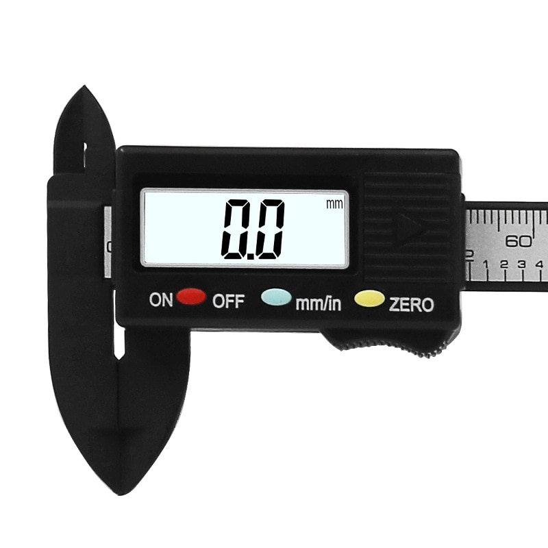 0-100mm/0,1mm Elektronische Digital Sattel Kohlenstoff Fiber Verbundstoffe mm & Zoll Messschieber Sauerei Werkzeuge digitale Herrscher spiegel