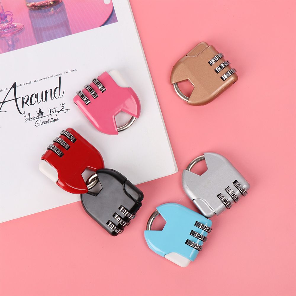 Mini 3 Dial Digit Number Code Password Combination Padlock Diary Protector Security Travel Safe Lock Padlock Luggage Lock of Gym