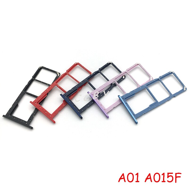10Pcs Sim Card Tray Sd Reader Houder Voor Samsung Galaxy A01 A015F A11 A115F Dual Sim Card Tray Slot houder
