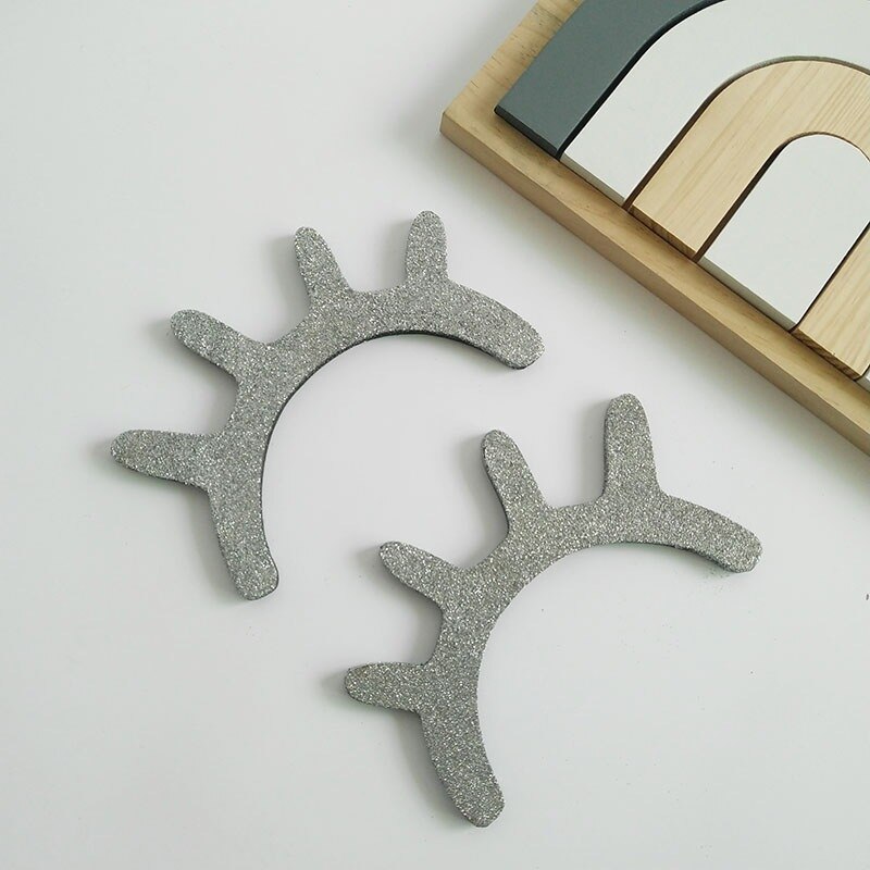 2 stk træ 3d søde øjne øjenvippe mønster wallsticker gør-det-selv børneværelse stue dekoration baby børnehave vægkunst: Grå