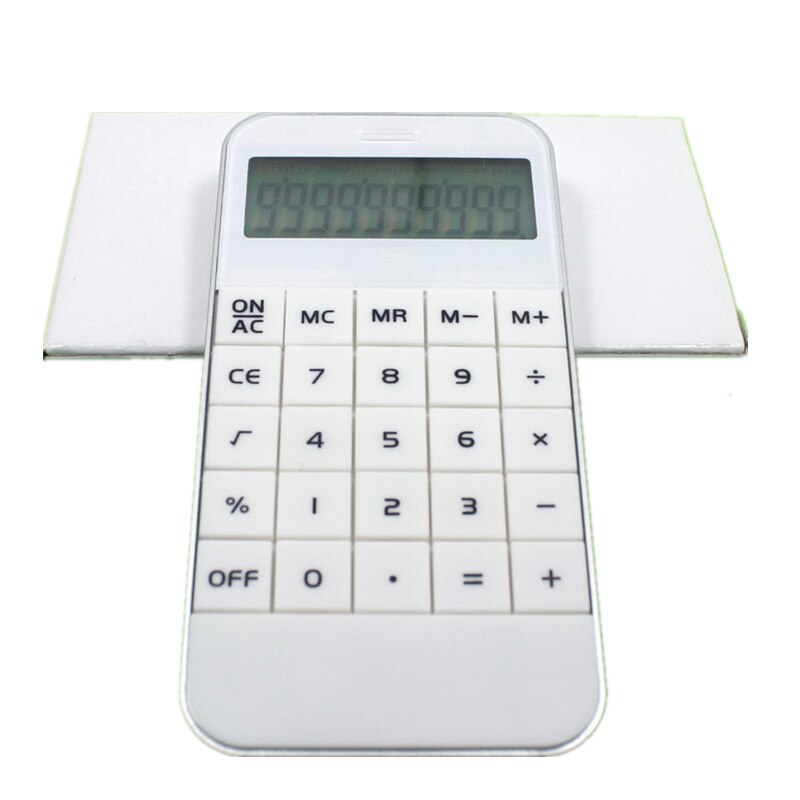 10 Digit Arithmetic Calculator Calculation Tool White Black Large Display Electronic Calculating Office Finance Supplies