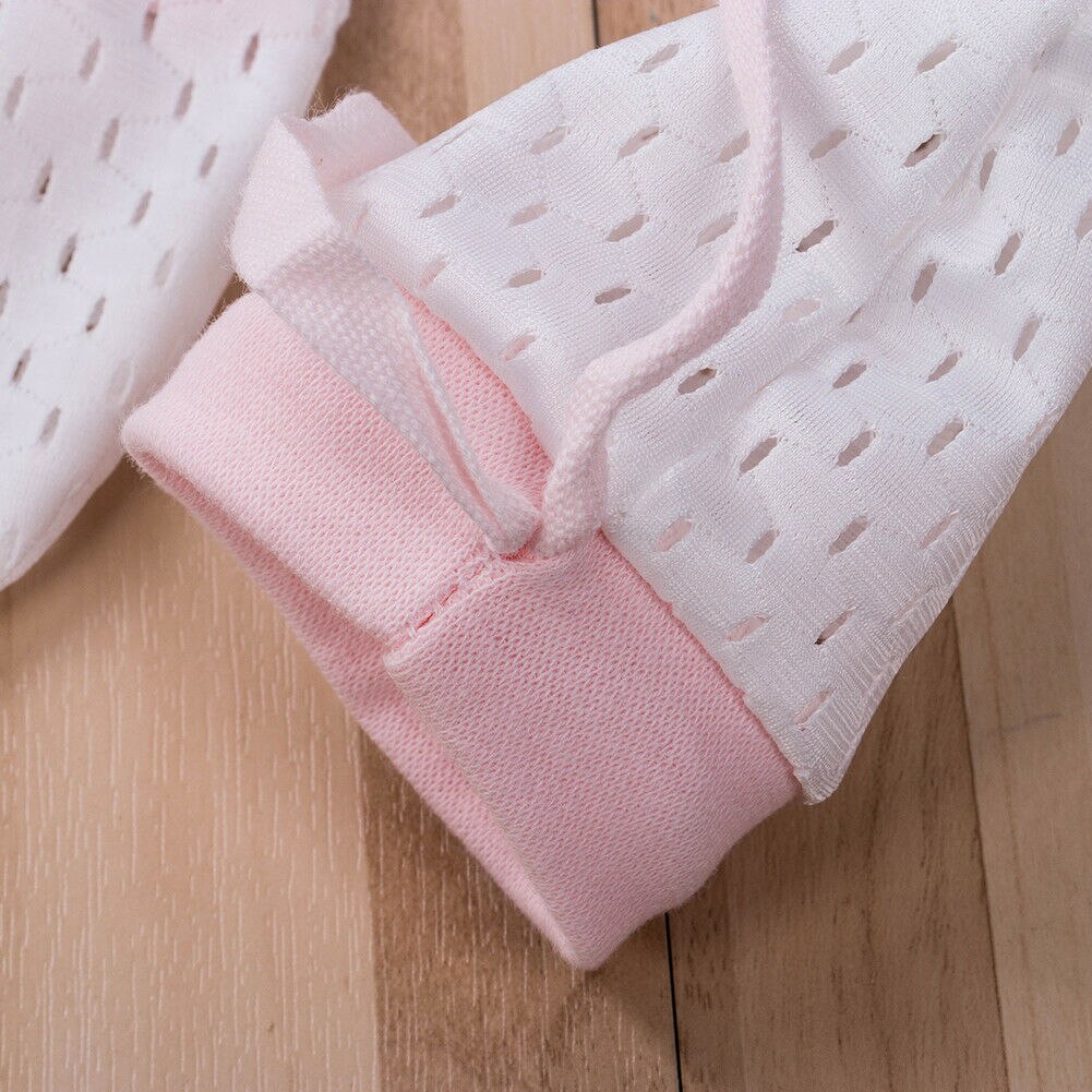 Pudcoco – gants anti-rayures pour bébé, mitaines réglables pour protéger le visage du -né