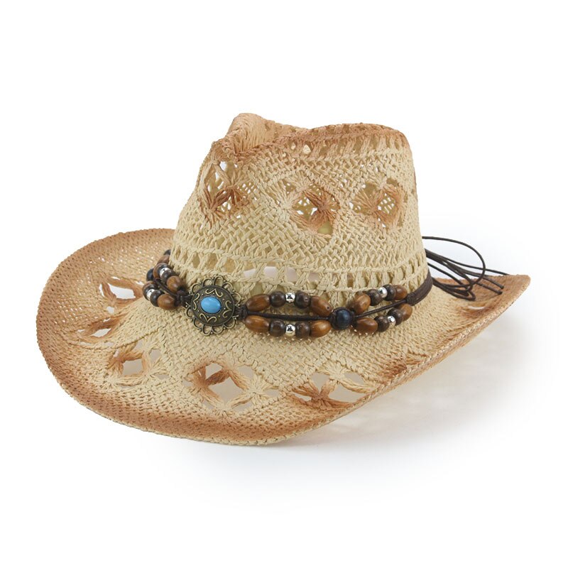 sun hats western cowboy panama wide brim with band belted straw hats natural raffia summer luxury weave handmade men women hats