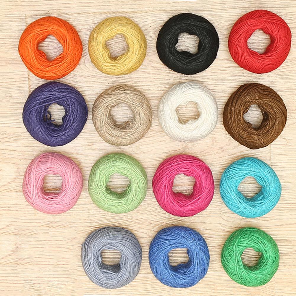 Rouleau de ficelle en chanvre 2MM 25 mètres bricolage | Cordes colorées à cordon pour boîte , étiquettes décoratives de mariage, 1 rouleau de décoration