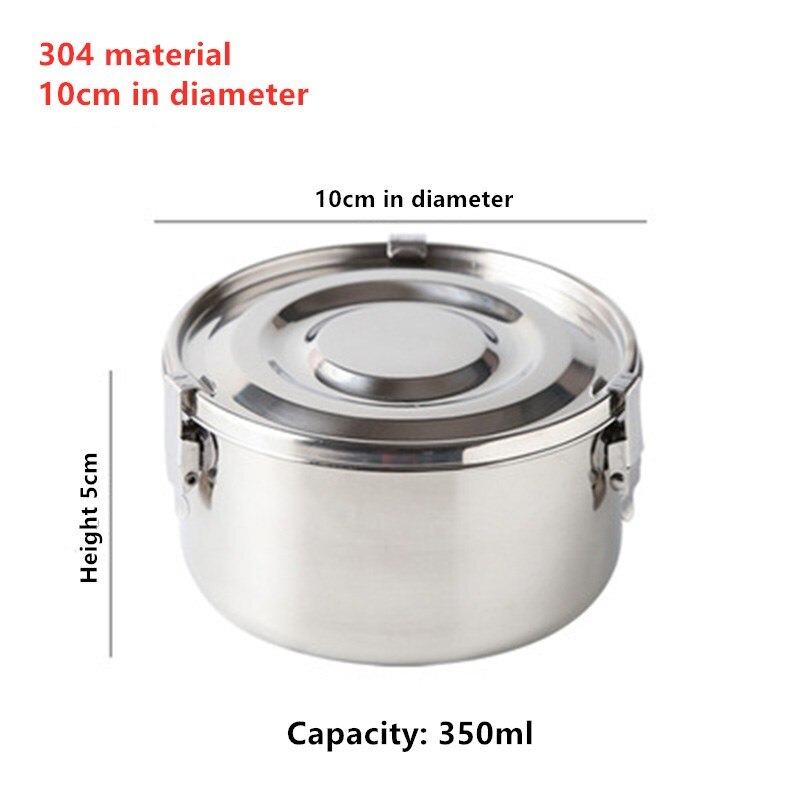 350-3000ML Microwave Lunch Box Food Grade 304 Stainless Steel Anti-leak Bento Box Strong Tightness Picnic Box For Fruits Snacks: Orange