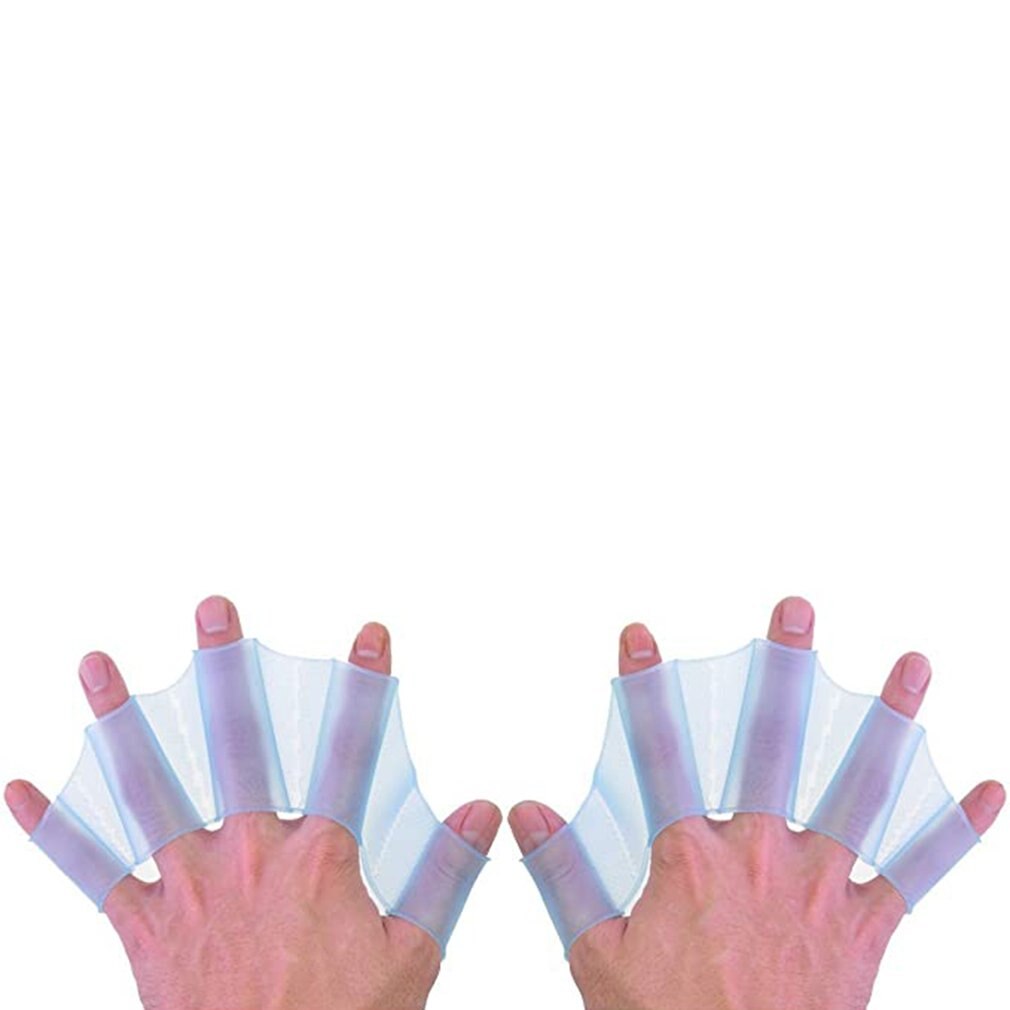 Kikker Zwemmen Zwemvliezen Silicagel Comfortabele Zachte Elasticiteit Veilig Hydrodynamische Verhogen Uithoudingsvermogen: M / Light blue