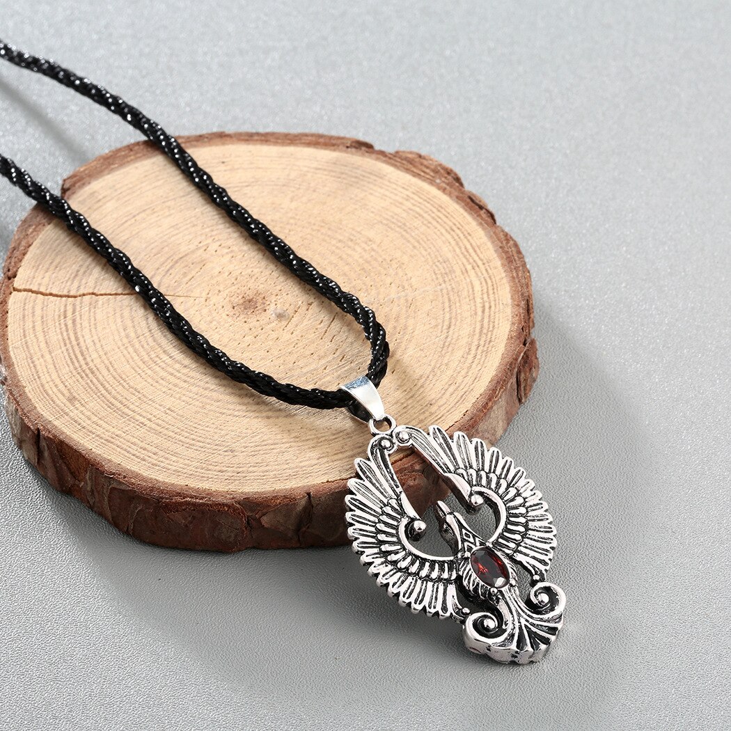 Wangaiyao Temperament Mooie Phoenix Kunstmatige Robijn Hanger Dames Elegante Temperament Slavische Ketting Valentijnsdag D