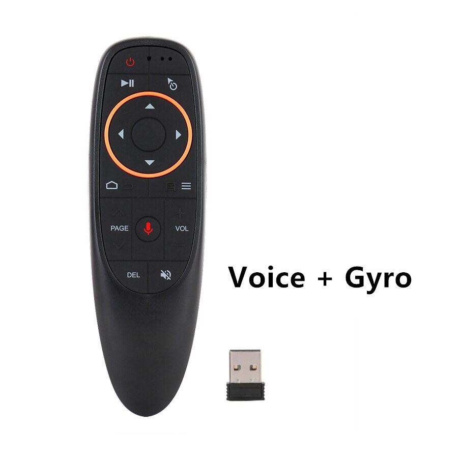 L8 star  g10 fjärrkontroll 2.4g air mouse gyroscope google smart voice ir rf universell fjärrkontroll för android tv box  hk1 x96 mini: Med gyro röst