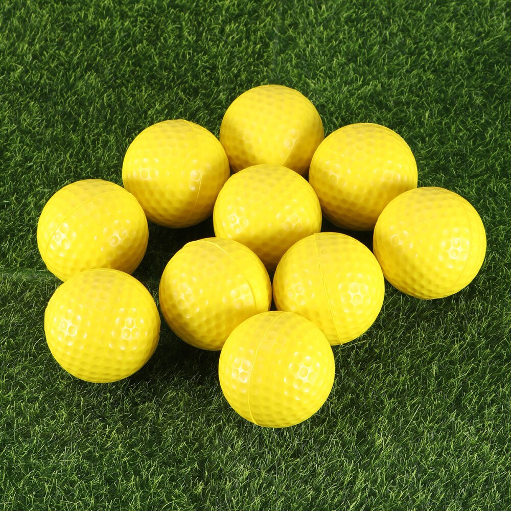 10 stk golfbolde øvelse pu læder sart holdbare trænings golfbolde til udendørs sport