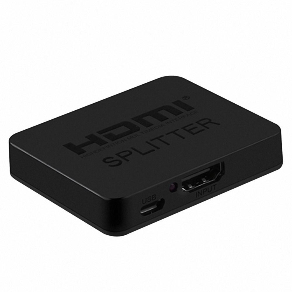 Opq-hdmi splitter 1 x 2, 1 input 2 output hdmi forstærker switcher box hub support 4 kx 2k 3d 2160p 1080p ( en indgang til to udgange