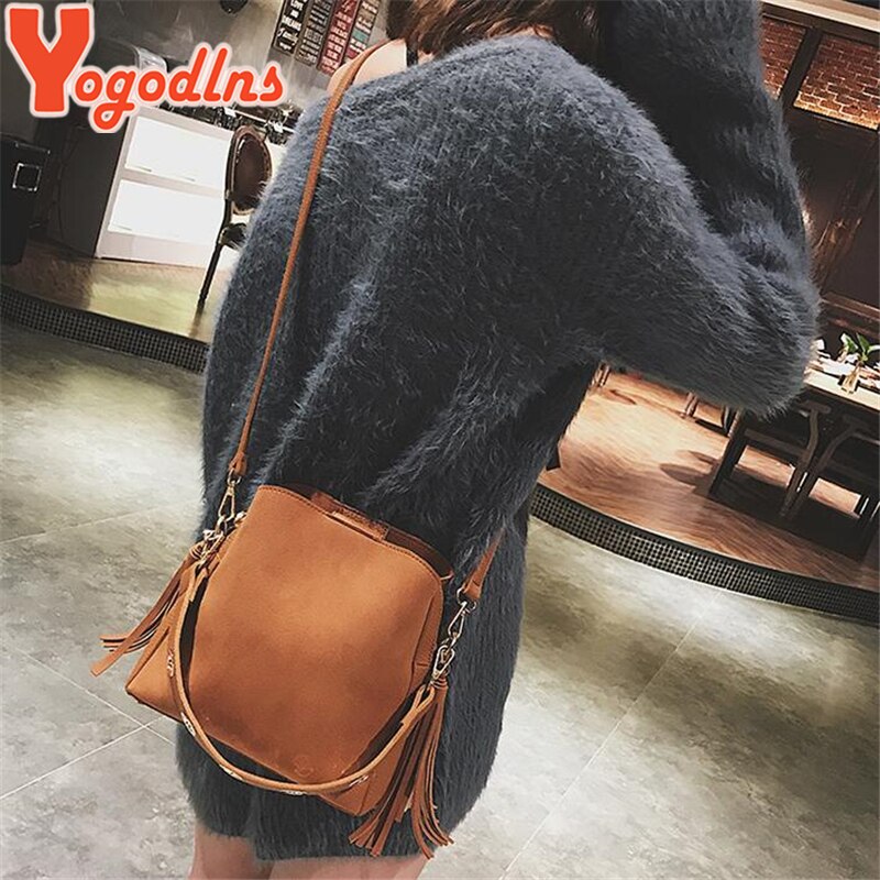 Yogodlns Moda macchia Donne Borsa Secchiello Della Nappa dell'annata Borse di Alta Qualità retrò Borsa A Tracolla Semplice Crossbody Borsa