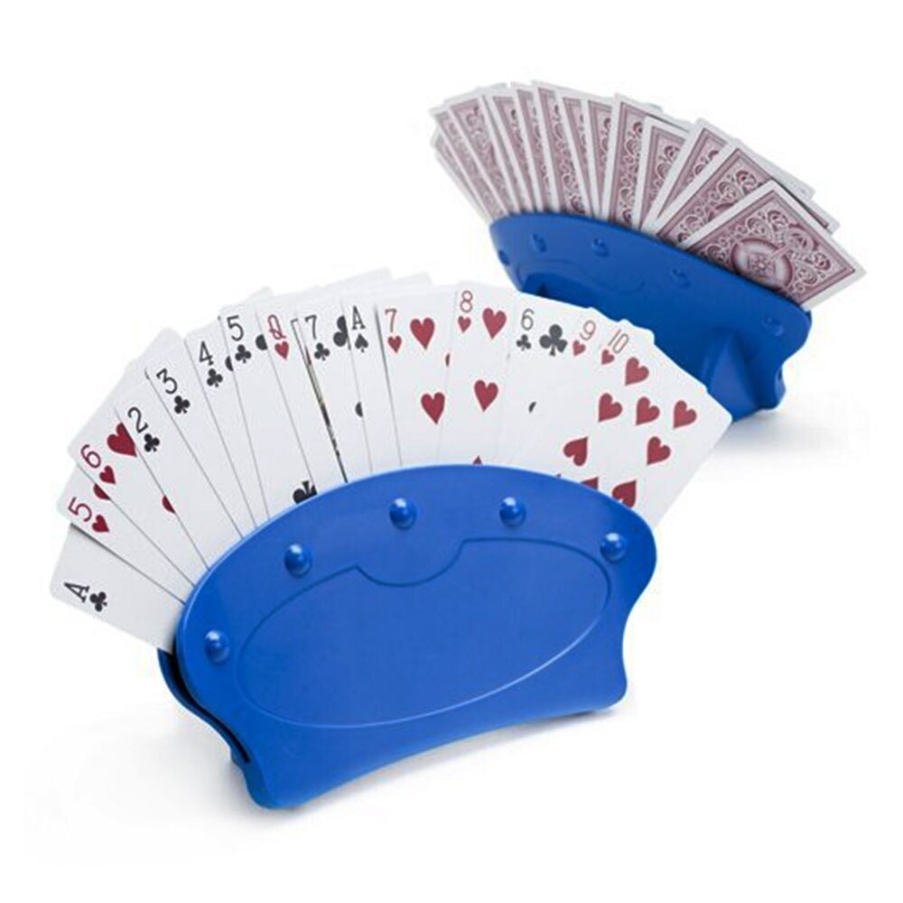 Fan Shape Free Standing Playing Card Holders Lazy Playing Card Rack sfor Hands Free Playing Holds Up To 15 Cards
