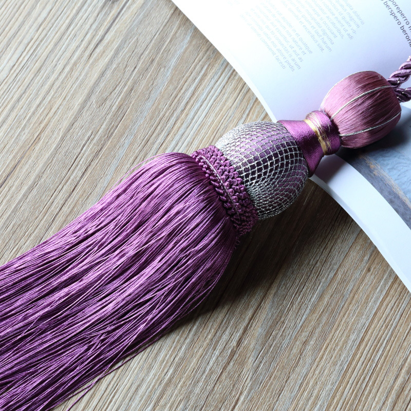 1pc Premium Gordijn Gesp Clips & Tiebacks - Zware Decoratieve Houders voor Gordijnen Moderne Kwasten (16 Kleuren): plum