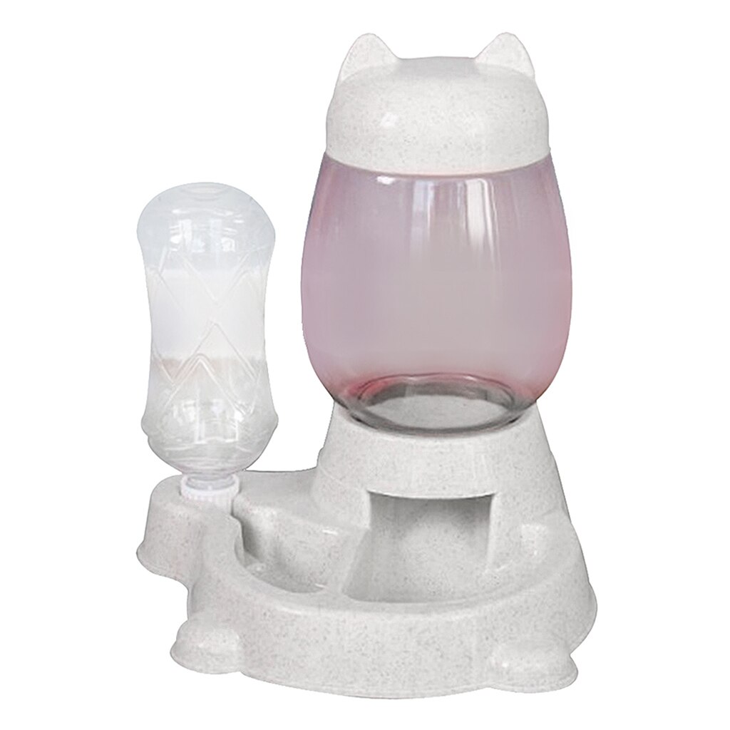 Dispensador de agua automático para mascotas, perros, cachorros, gatos, plato de comida antiderrames, cuenco para beber: Gray