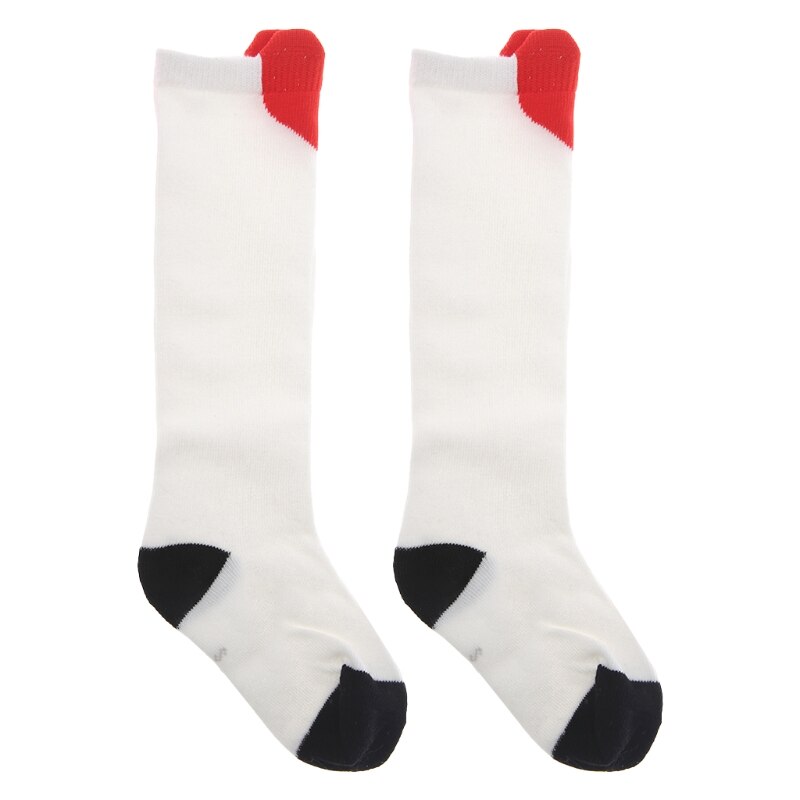 Heart Baby Socks Long Kids Children Girls Winter Warm Soft Blend Cotton: Red