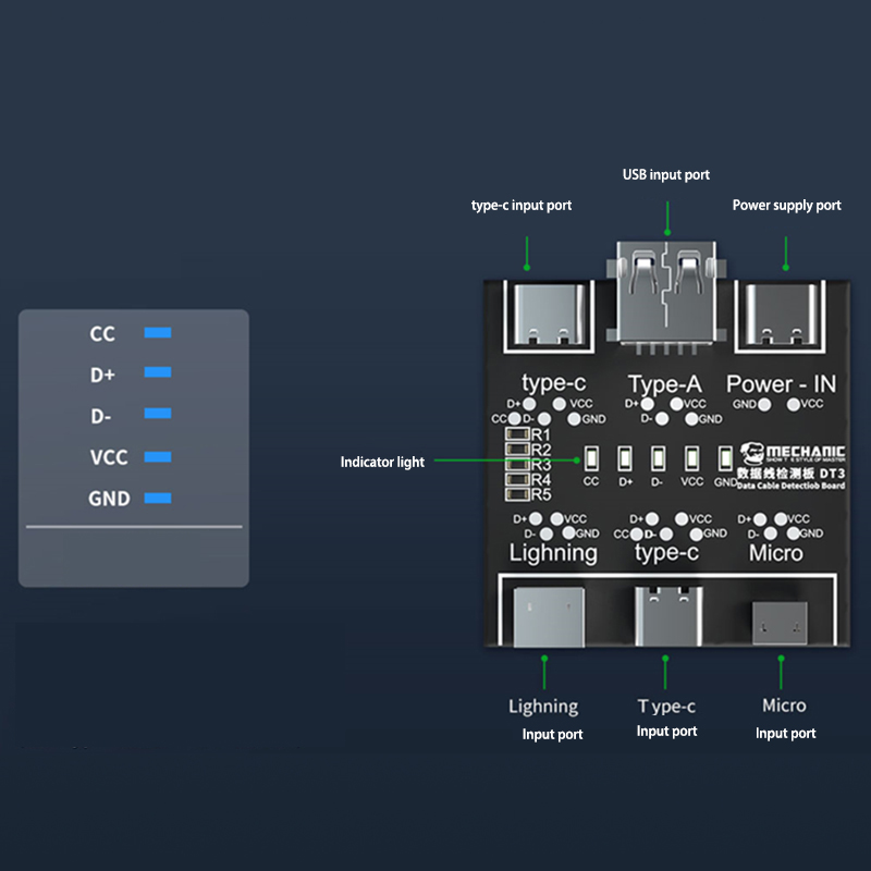 Data Cable On-Off Detection Board USB Type-c Micro Line for lighting date cable Switching Test Board Data transmission detection