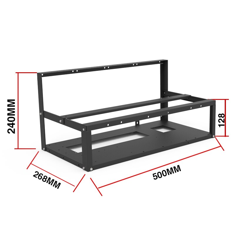 Staal Open Lucht Mijnwerker Case Mijnbouw Rig Frame 6gpu Voor Th/Etc/Zcash Rack Alleen