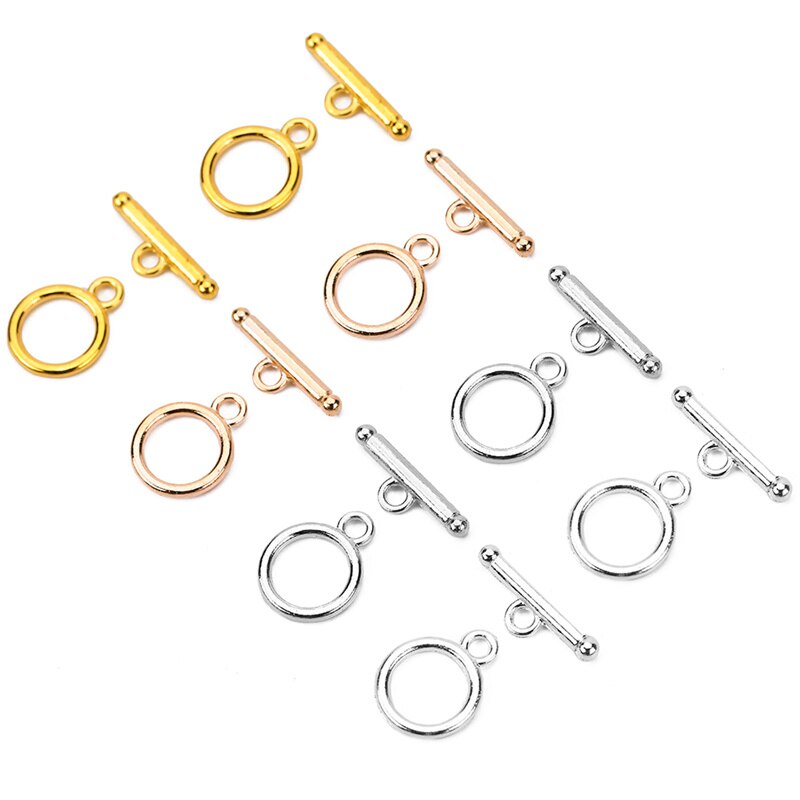 20sets Gold Color Alloy Toggle OT Clasps Hooks Metal End Connectors For Bracelet Necklace Findings Diy Jewelry Making Supplies