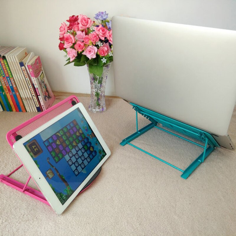 Mesh Geventileerde Verstelbare Laptop Stand Houder Koeler Folding Portable Voor Laptop Notebook Tablet Verstelbare Notebook Stand