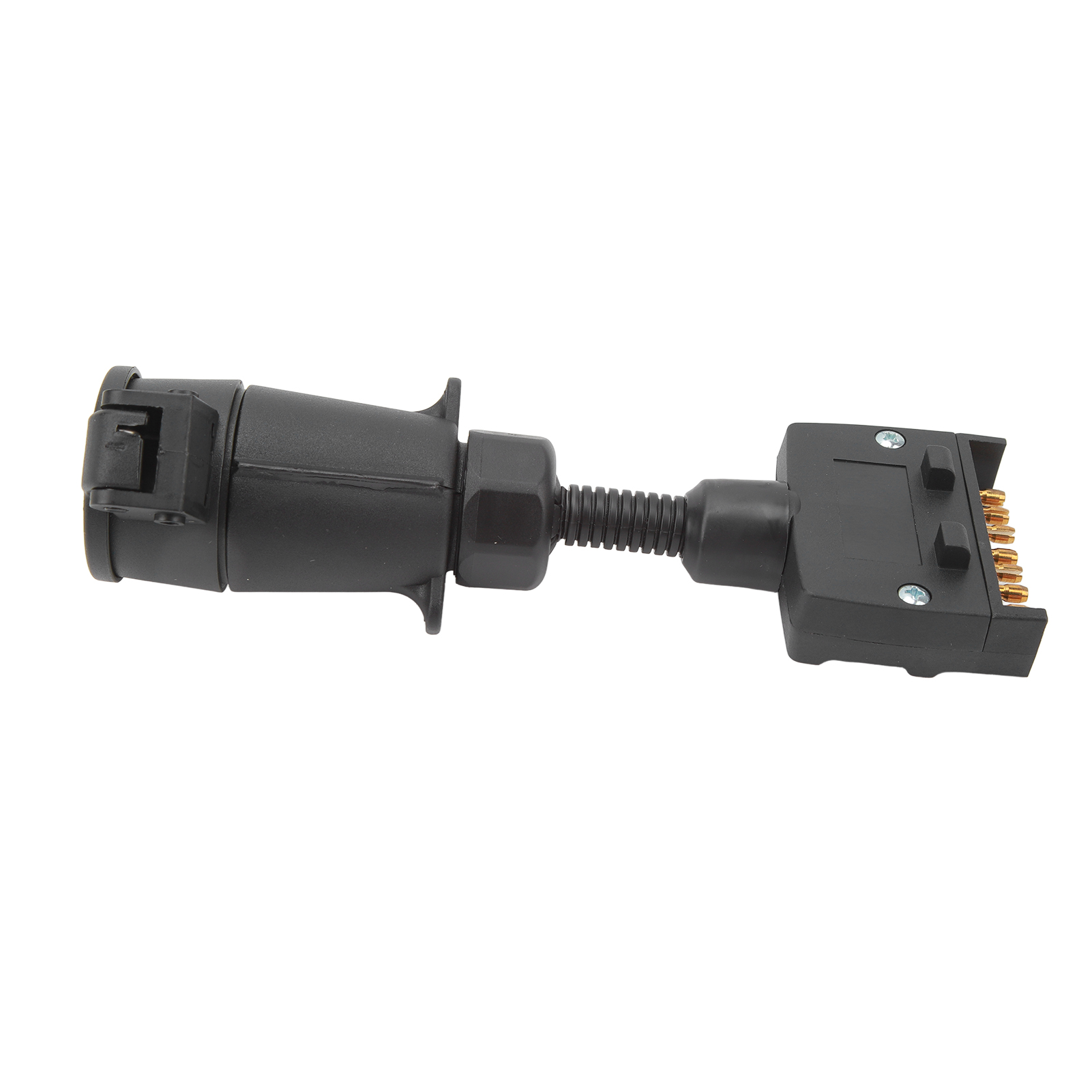 Adaptador de enchufe redondo para remolque, Conector de cableado Simple de 7 pines, hembra a macho plano, para caravana y barco