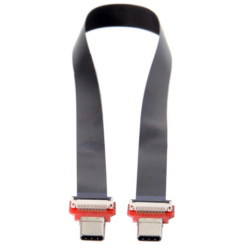 20cm fpc flat usb 3.1 type-c usb-c hann til hann datakabel til macbook og bærbar pc og telefon og stasjon