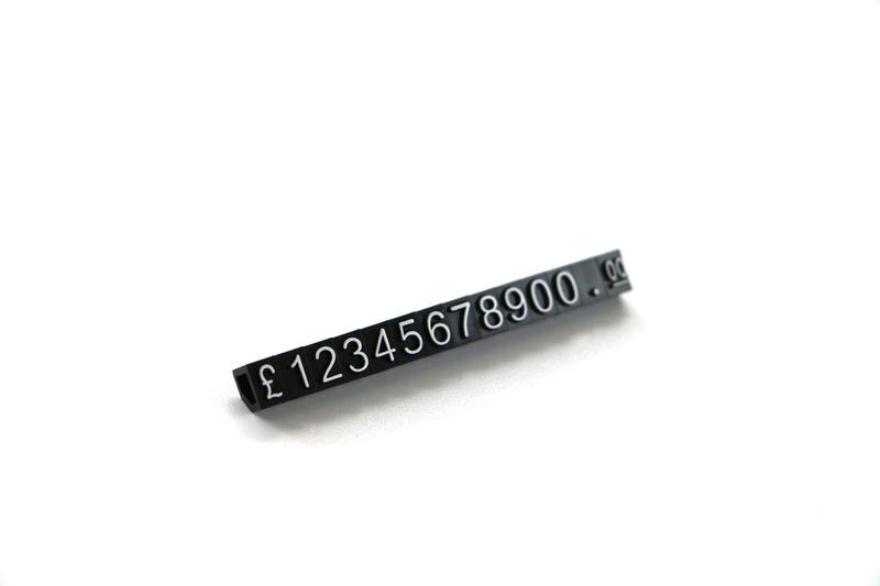 Reloj anillo joyería precio cubo visualización joyería Etiqueta de precios Euro Precio cubos número dólar GBP Kit joyería Etiqueta de precios soporte de mesa: White GBP