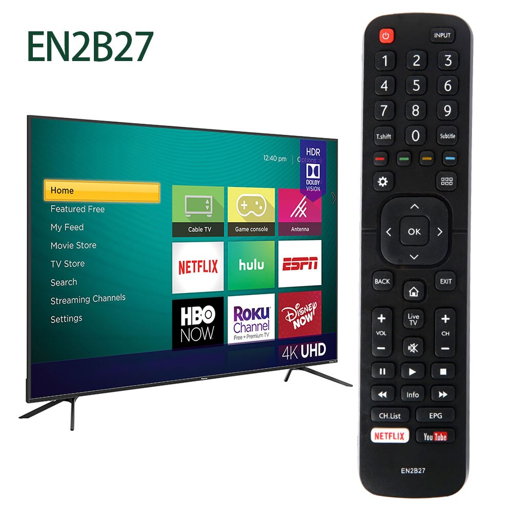 Universal EN2B27 TV Remote Control for Hisense 32K3110W 40K3110PW 50K3110PW