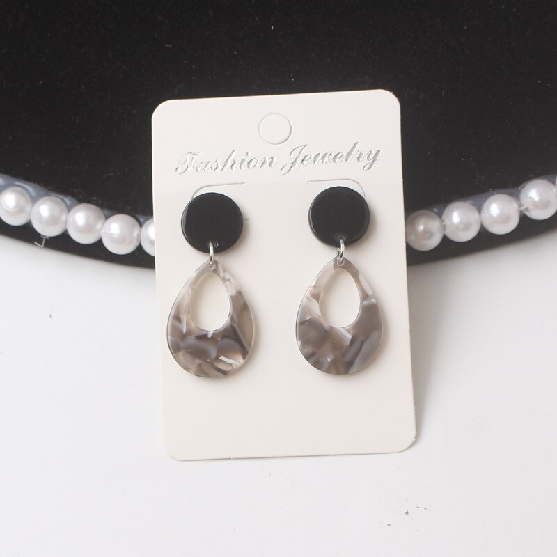 Gradiënt Acryl Vrouwen Oorbellen Hollow Water Dangle Oorbellen Voor Vrouwelijke Persoonlijkheid Oorbellen Bohemian Oor Sieraden