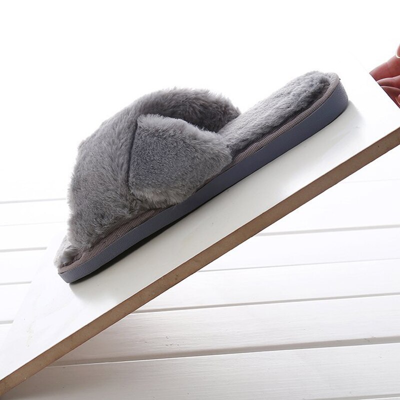 Damespantoffels winterschoenen dames platte slippers binnenschoenen dames imitatiebont warme herfst damesschoenen xkd 8031