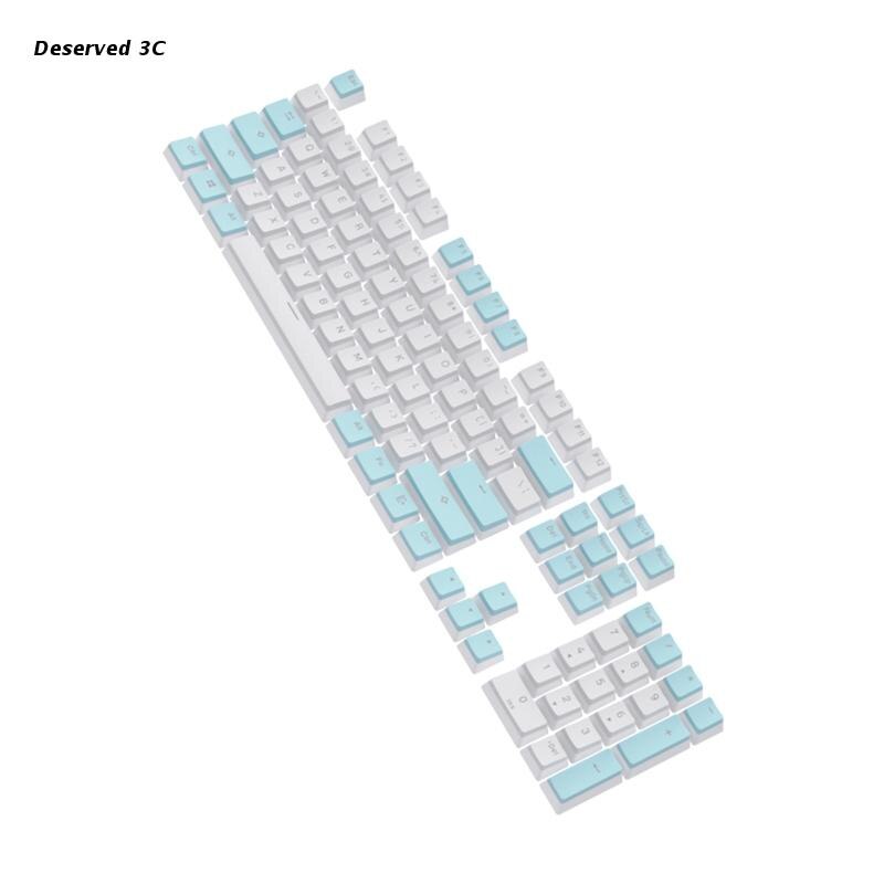 R9CB 104 Keys Pudding Keycap OEM Profile Double Shot PBT Backlit Keycap for Mx Switch