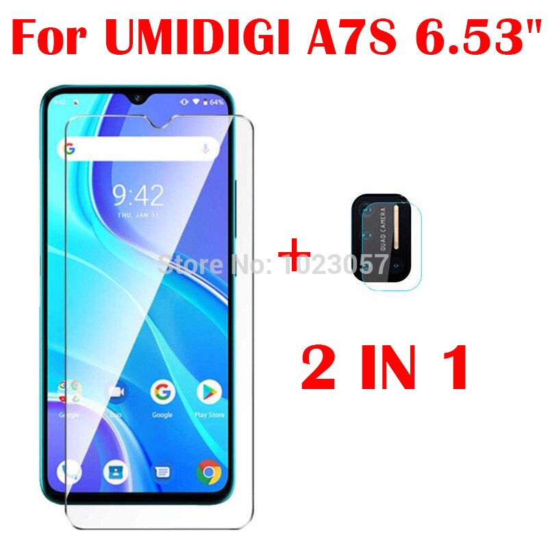 UMIDIGI – verre trempé 3 en 1 pour appareil photo, protecteur d'écran pour UMIDIGI A7S A9 GT, 6.53 pouces, 2.5 D: BISON GT 6.67 / 2 in 1