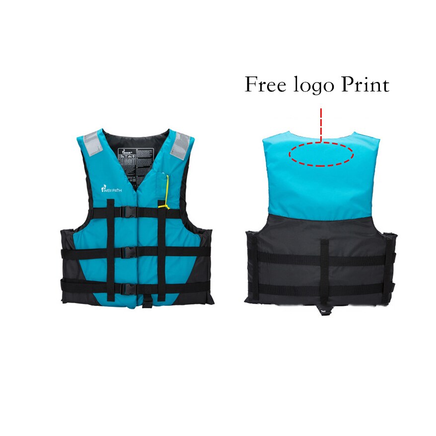 Free Logo Print Adult Unisex Fishing Drifting Life Jacket Swimwear Water Sports Surfing Life Vest Security Boating with Whistle