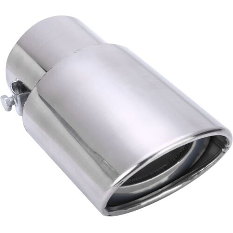Chrome-plated stainless steel car exhaust muffler Car modification exhaust pipe tail throat straight muffler stainless steel