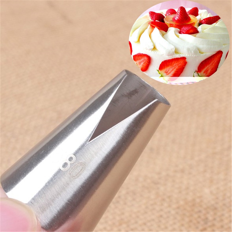 Ttlife Bloem Icing Piping Tips Nozzle Cake Cupcake Decorating Pastry Tool Rvs Bloem Tips Slagroomspuit 580 #