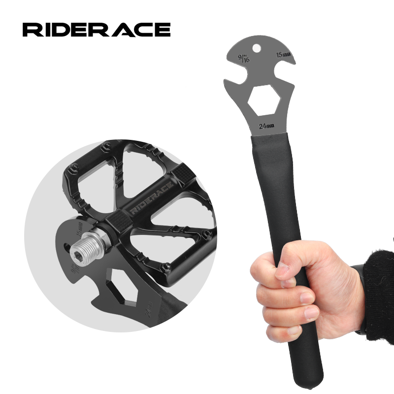 Llave de Pedal de bicicleta con mango Extra largo, pedales de bicicleta de montaña y carretera, removedor de instalación, herramienta de reparación de reemplazo, llave inglesa de 15mm